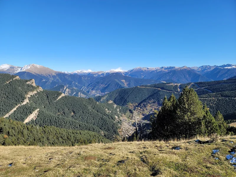 Pyrenees mountain road above Andorra la Vella on an Andorra day trip from Barcelona, Catalonia